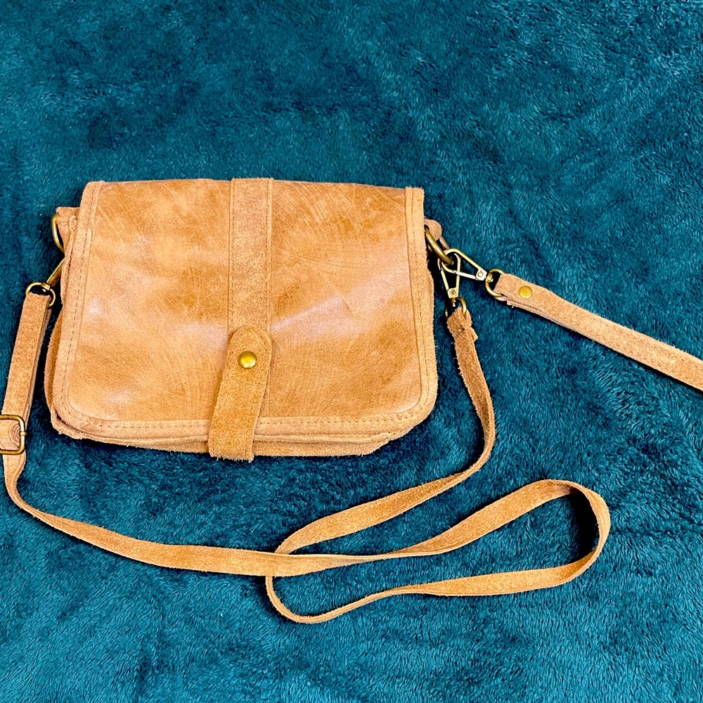 Vera Pelle Crossbody Bag , Made In Italy